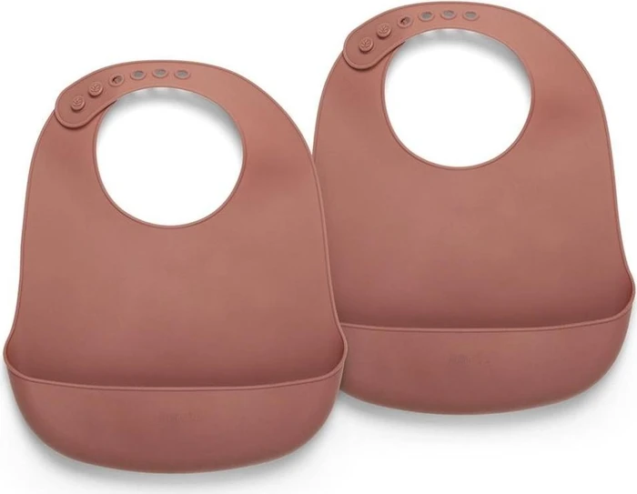 Nuuroo Tex Silicone Short Bib 2-Pack - Mahogany (NU129)