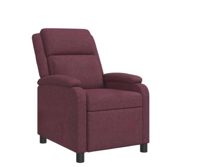 Massagesessel Violett aus Textil, Einstellbare Winkel 115-160 Grad, Metall Höhenverstellbar, Schaumstoff und Faser, 100% Polyester, moderner Stil, einfach zu pflegen