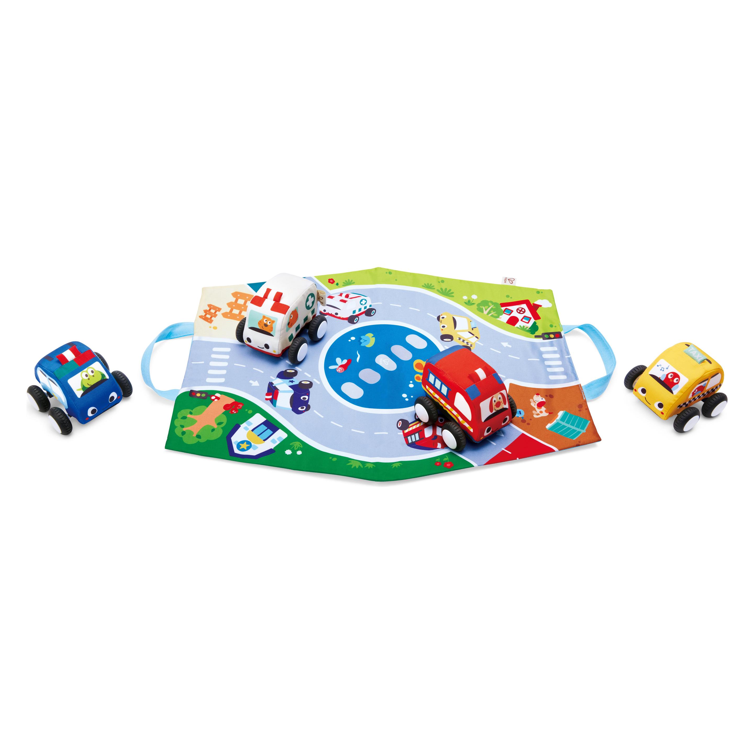 Hape Pull-Back Plush Car Set (E0076K)