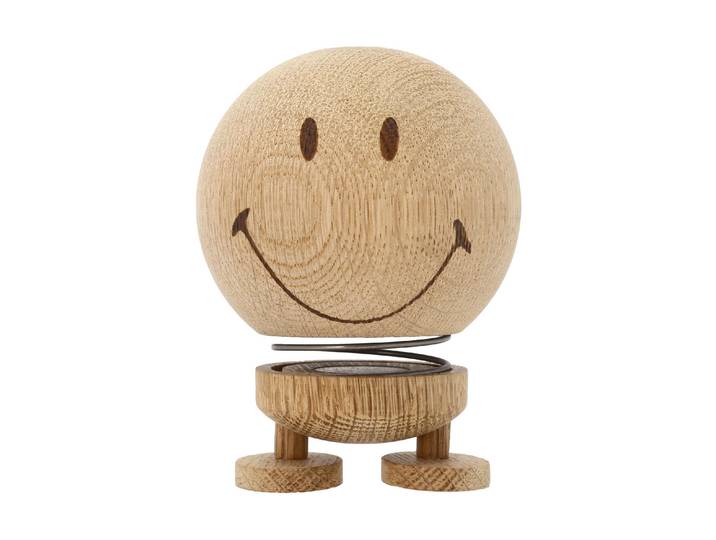 Dekofigur Aufsteller Bumble Smiley Smiley Oak , beige (nature), B:5,6cm H:6,6cm, Stahl, Dekofiguren, Dekofigur