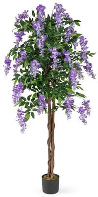 5.5FT Ficus Artificial Tree Faux Wisteria Tree in Nursery Pot