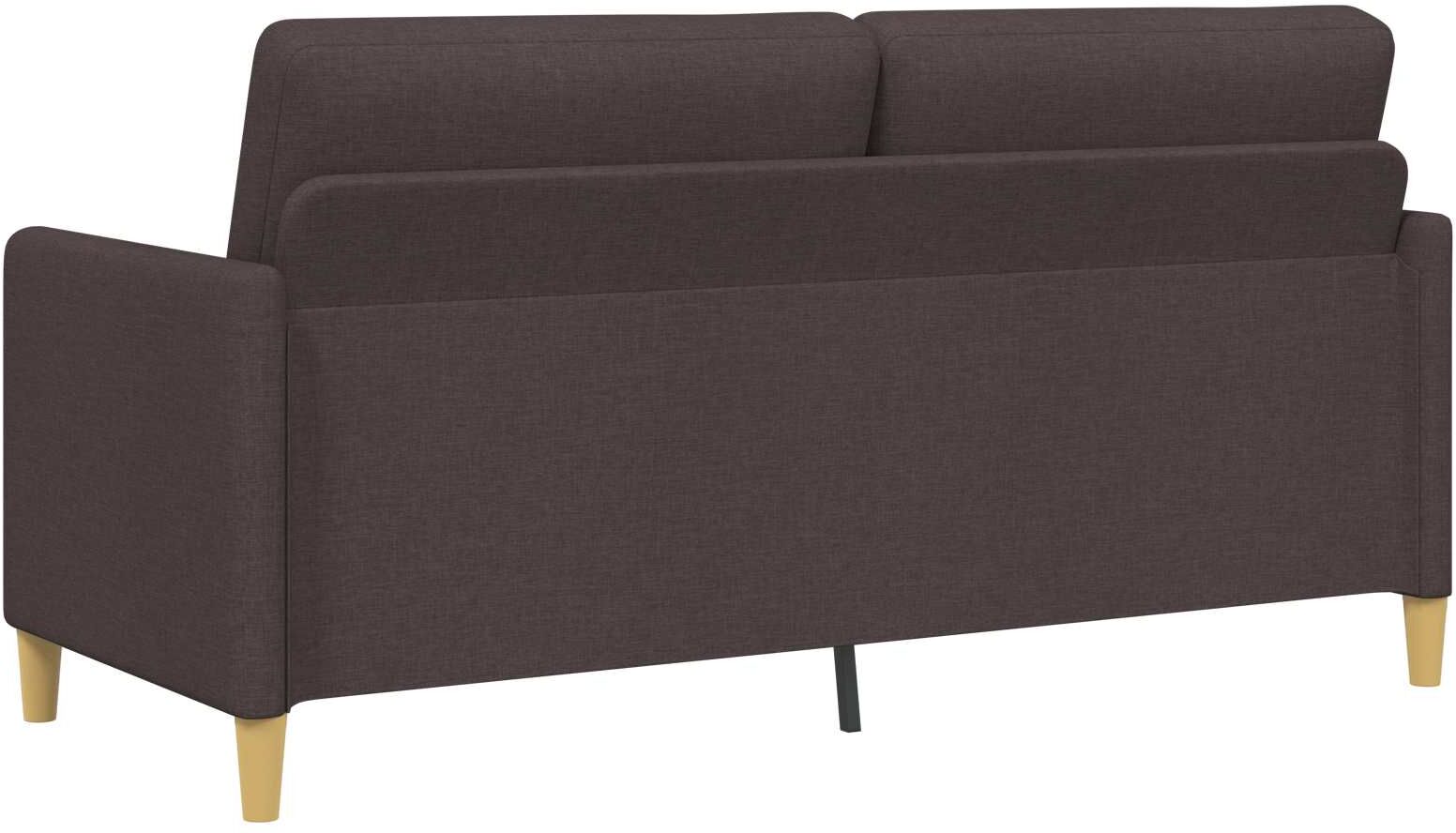 vidaXL Canapé avec rangement 2 pc Marron foncé Polyester