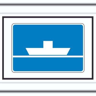 HB-Druck Nicht frei fahrende Fähre Symbol A0 (841x1189mm)