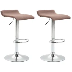 CLP 2er Set Barhocker Dyn V2 Stoff C   Farbe: braun