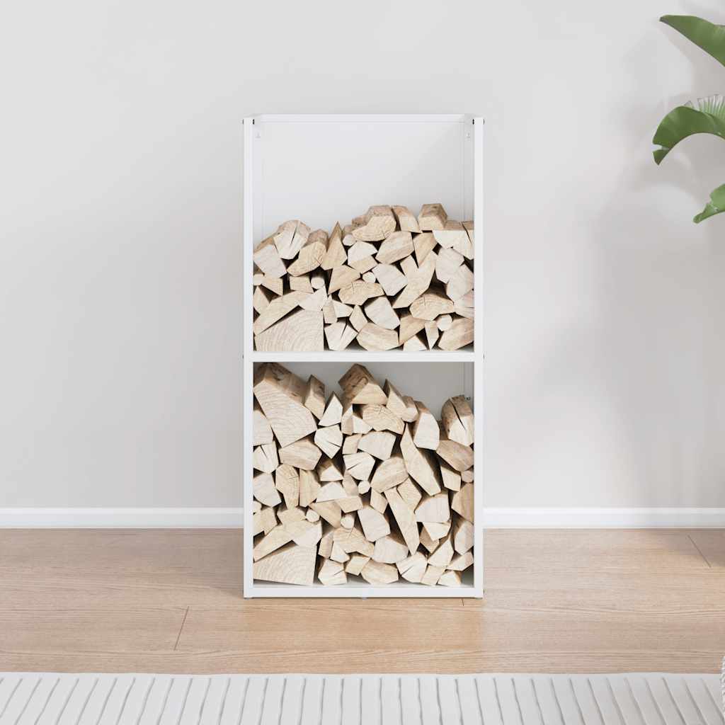vidaXL Portant de bois chauffage blanc 40x30x80 cm