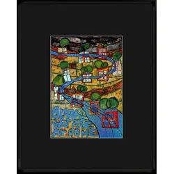 Intertrading Wandbild 51,3 x 41,3 cm Among trees you are at home Holz Bunt
