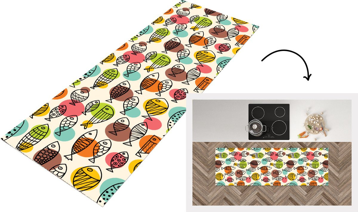 KitchenYeah Keukenloper Vinyl met Dierlijke Print - 150 x 50 cm