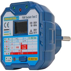 Kopp Steckdosentester 171003013, 230 V, mit FI-Test, CAT II 300V