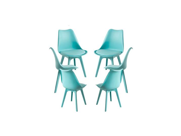 6er Set Synk Suprym Stühle - Aquamarin