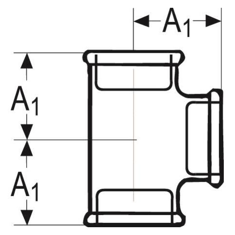 Georg Fischer GF-T-Stck verzinkt Nr. 130 1/2" (T-Verbindung) (770130204)