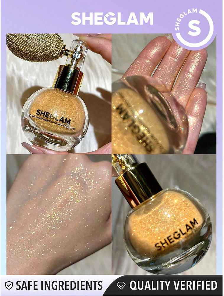 Sheglam Go Go Glow spray corporal iluminador #Dourado