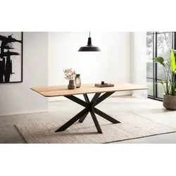 Elfo Esstisch Mark 200 x 100 cm Holz Braun Eiche