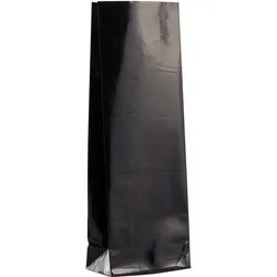500 Blockbodenbeutel schwarz 80 x 50 x 252 mm, OPP, Kraftpapier, PET, CPP