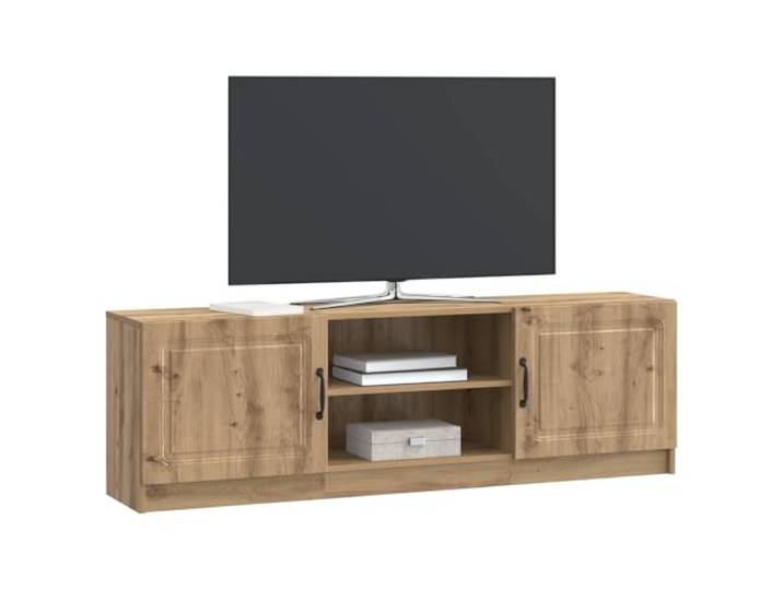 GKHPYURE TV-Schrank Eiche Handwerk 150 x 31 x 47 cm Technisches Holz, Platteneinlegeböden, 90-Grad-Türen, integrierte Stangengriffe