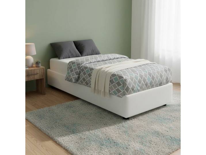 Lit Simple Richilde Talamo Italie en Similicuir Blanc