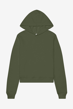 Bella + Canvas 7519 Women's Classic Hoodie Sweatshirt in Military Green size XL   Fleece