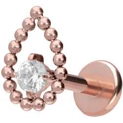 Titan Labret mit Push Fit TROPFEN + KRISTALL