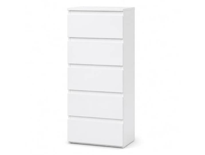 MMT Schlanke weiße Kommode mit 5 Schubladen, Schlafzimmerschrank MMT Schlanke weiße Kommode mit 5 Schubladen, Schlafzimmerschrank