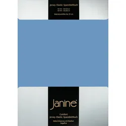 Janine Spannbetttuch Elastic-Jersey 5006 blau 150x200 cm