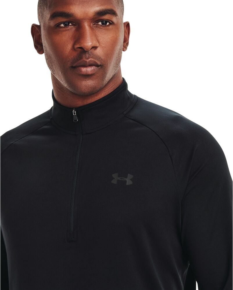 Funktionsshirt UNDER ARMOUR "TECH 2.0 1/2 ZIP", Herren, Gr. S, schwarz, Obermaterial: 100% Polyester, normal, ohne Ausschnitt, Shirts Funktionsshirt, atmungsaktiv, schnell trocknend, Langarm, ohne Ausschnitt schwarz S