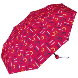 Happy Rain Taschenschirm mit Shopper 2 in 1 supermini wirh shopper letterjam pin...