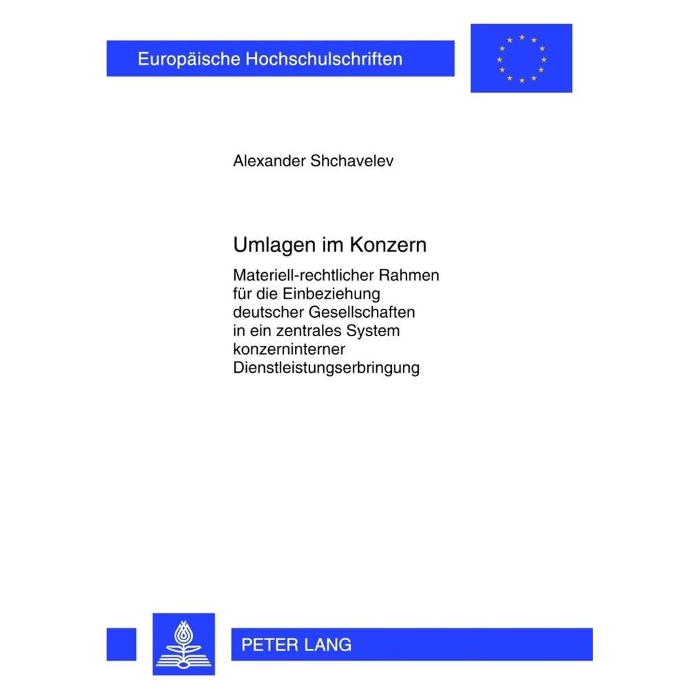 Peter Lang Umlagen im Konzern (Deutsch, Softcover, Alexander Shchavelev) (56028735)
