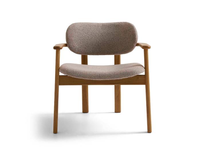 Arca Loungesessel, Eiche natur Crush Bouclé Braun
