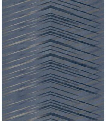 Candice Olson Glistening Chevron Navy Wallpaper