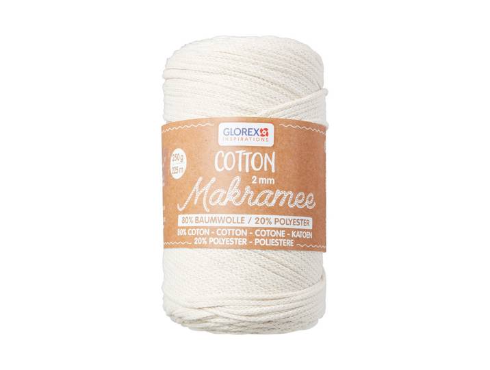 Glorex Makramee Cotton Creme 2 mm 250 g
