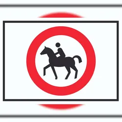 HB-Druck Reiten verboten Symbol Schild A6 (105x148mm)