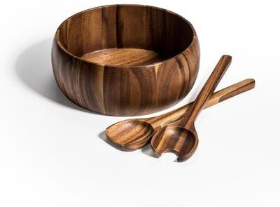 Kalmar Home "Large Salad Bowl with Servers -10"" bowl - 10 x 10"