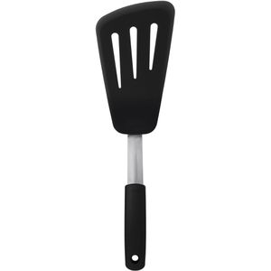 OXO Pfannenwender Good Grips 1071532, Silikon, 9,5 x 34,2cm, spülmaschinengeeignet schwarz/silber
