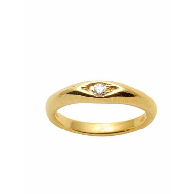 Kettenanhänger ADELIA´S "585 Gold Anhänger Taufring mit Diamant Ø 10,1 mm", gold, Schmuckanhänger, Damen, 0,01 VVS = sehr sehr kleine Einschlüsse mit Diamant, Gold, Kettenanhänger, 585 Gold mit Diamant Goldschmuck für Damen