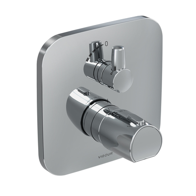 VIGOUR Farbset Thermostat derby für VIGUPK mit Mengenregulierung verchromt