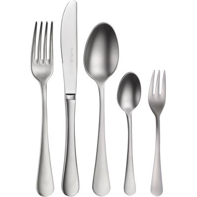 Besteck-Set PINTINOX "Stresa Mystique", silber (silberfarben), 30 Stk., Edelstahl 18/10, Essbesteck-Sets, Optik sandgestrahlt