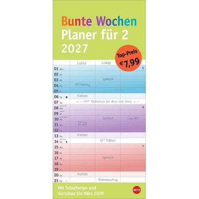 Bunte Wochen Planer für 2 2027