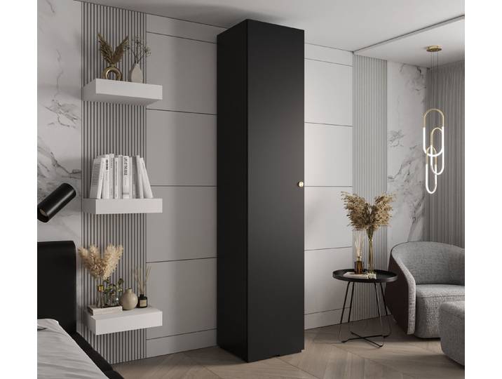 MOEBLO Schrankmodule IVONA 2 (goldene Griffe, elegante Garderobe, glamouröser Stil, Schrank Garderobe Schiebtüren Schlafzimmer, Modularer Kleiderschrank)