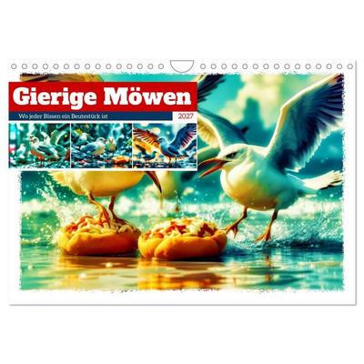 Gierige Möwen (Wandkalender 2027 DIN A4 quer), CALVENDO Monatskalender