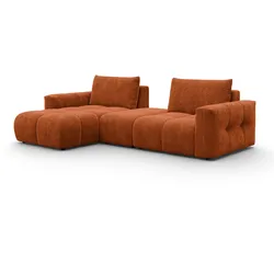 ECKSOFA VERONA 4-Sitzer LINKS, Orange