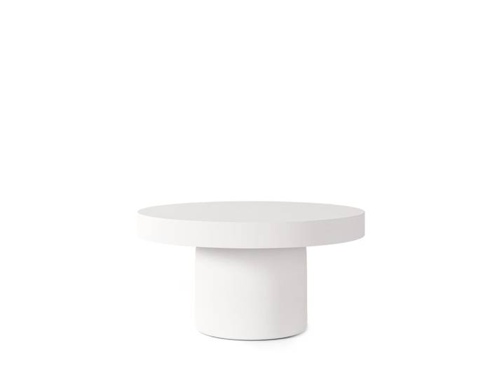Table basse ronde blanche