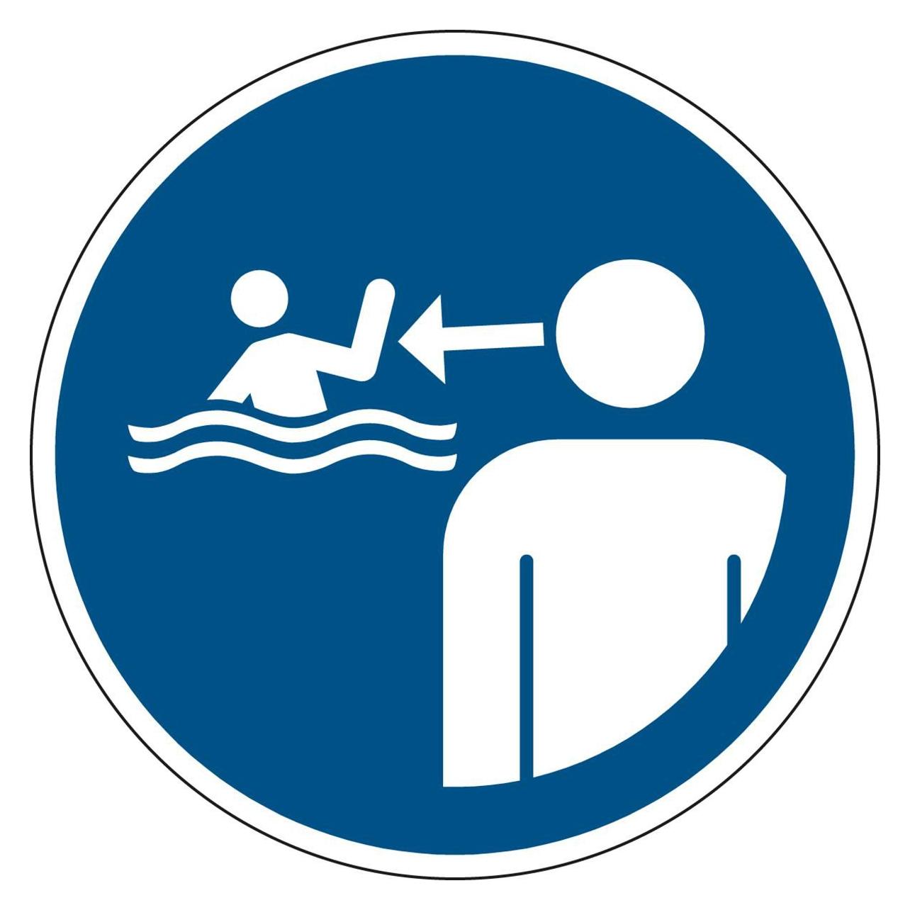 Brady ISO-Sicherheitsschild - Kinder im Wasser beaufsichtigen (M/M054/NT/PP-DIA400-1)