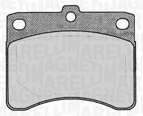 Magneti Marelli Bremsbelagsatz, Scheibenbremse 363916060815 Für Ford Piaggio Daihatsu Bedford