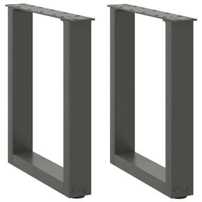 Helloshop26 - Set aus 2 U-förmigen Couchtischbeinen 28 x 43 cm mit verstellbaren Nivellierfüßen modernes Design aus