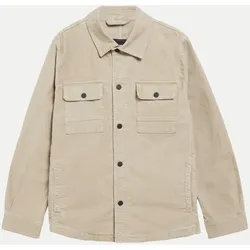 Cord-Overshirt Beige L