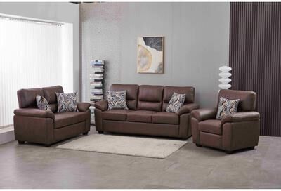 Faux Leather Living Room Set