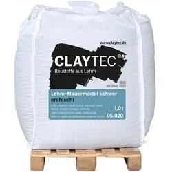 CLAYTEC Lehm-Mauermörtel schwer, erdfeucht, 1800 kg/m3 - 1,0 t Big-Bag