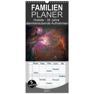 Familienplaner 2027 - Hubble - 35 Jahre atemberaubende Aufnahmen mit 5 Spalten (Wandkalender, 21 x 45 cm) CALVENDO