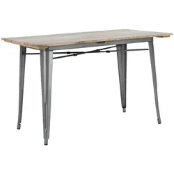 Bolero Bistro Esstisch Latten-Mangoholzplatte Gunmetal 1200mm
