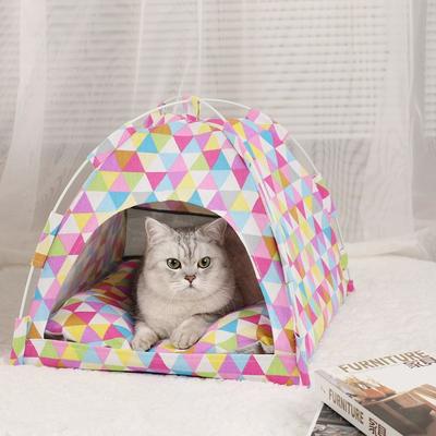 Uplifted Finds Cozy Cabin Pet Tent color Triangle l
