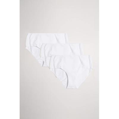 Taillenslip YSABEL MORA, Damen, Gr. XXL, weiß, Obermaterial: 90% Baumwolle, 10% Elasthan, körpernah, Unterhosen Taillenslip, Spitze, elastisch, weich, formend, Baumwollmix